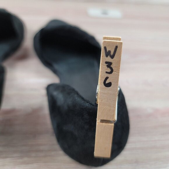 Eileen Fisher Fuller Black Suede Flats Women's Size 10 Pointed-Toe D'Orsay Shoes - Picture 7 of 7